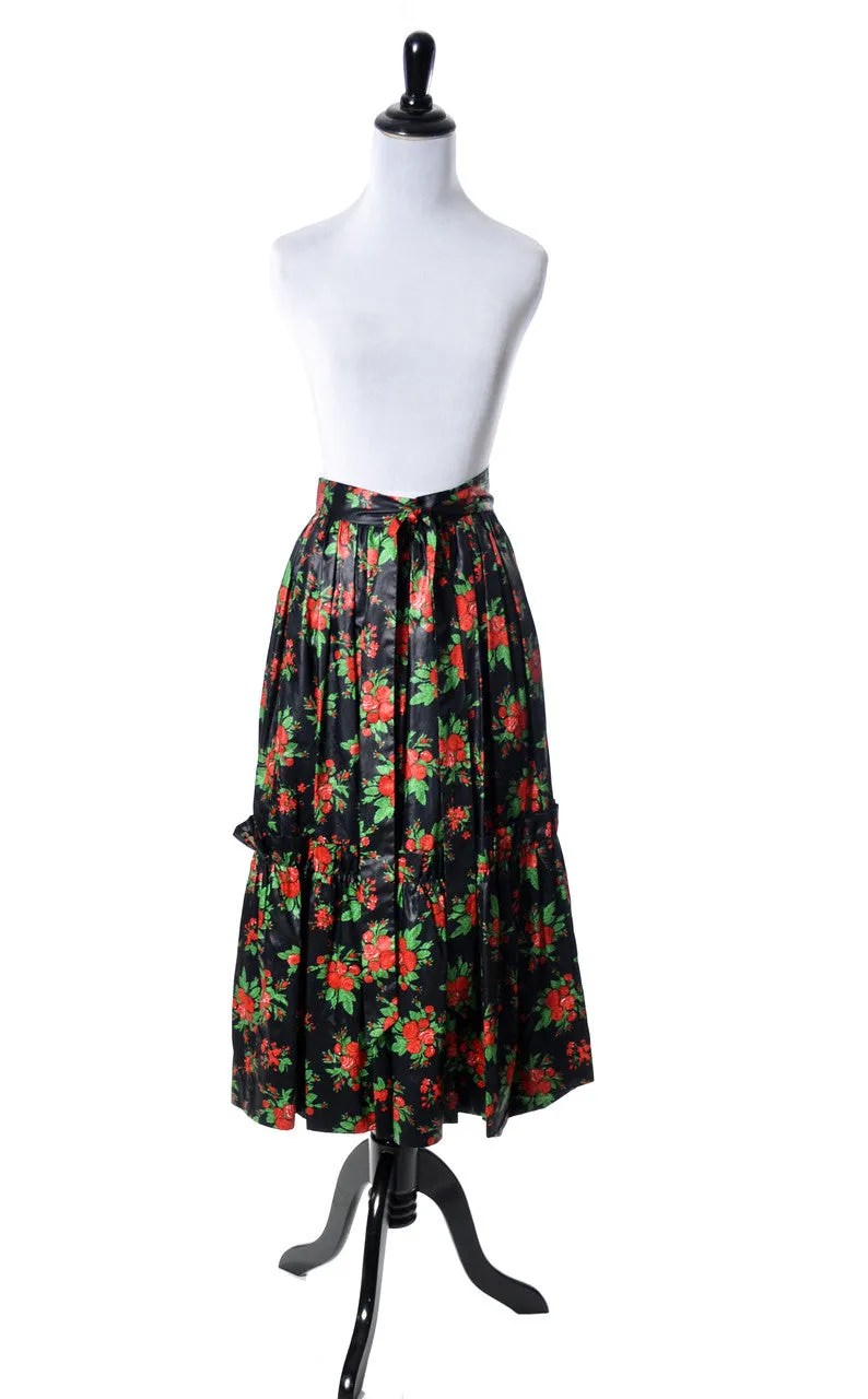1970s Vintage Yves Saint Laurent Rive Gauche Russian Style Skirt