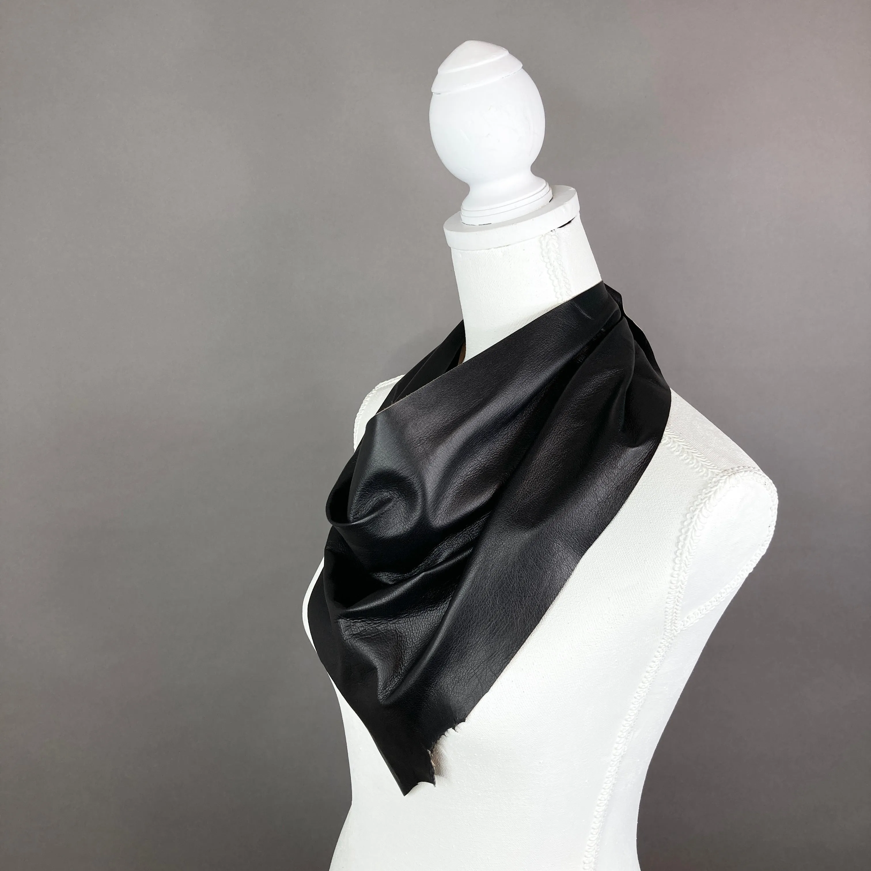 Black & Tan Leather Scarf #2
