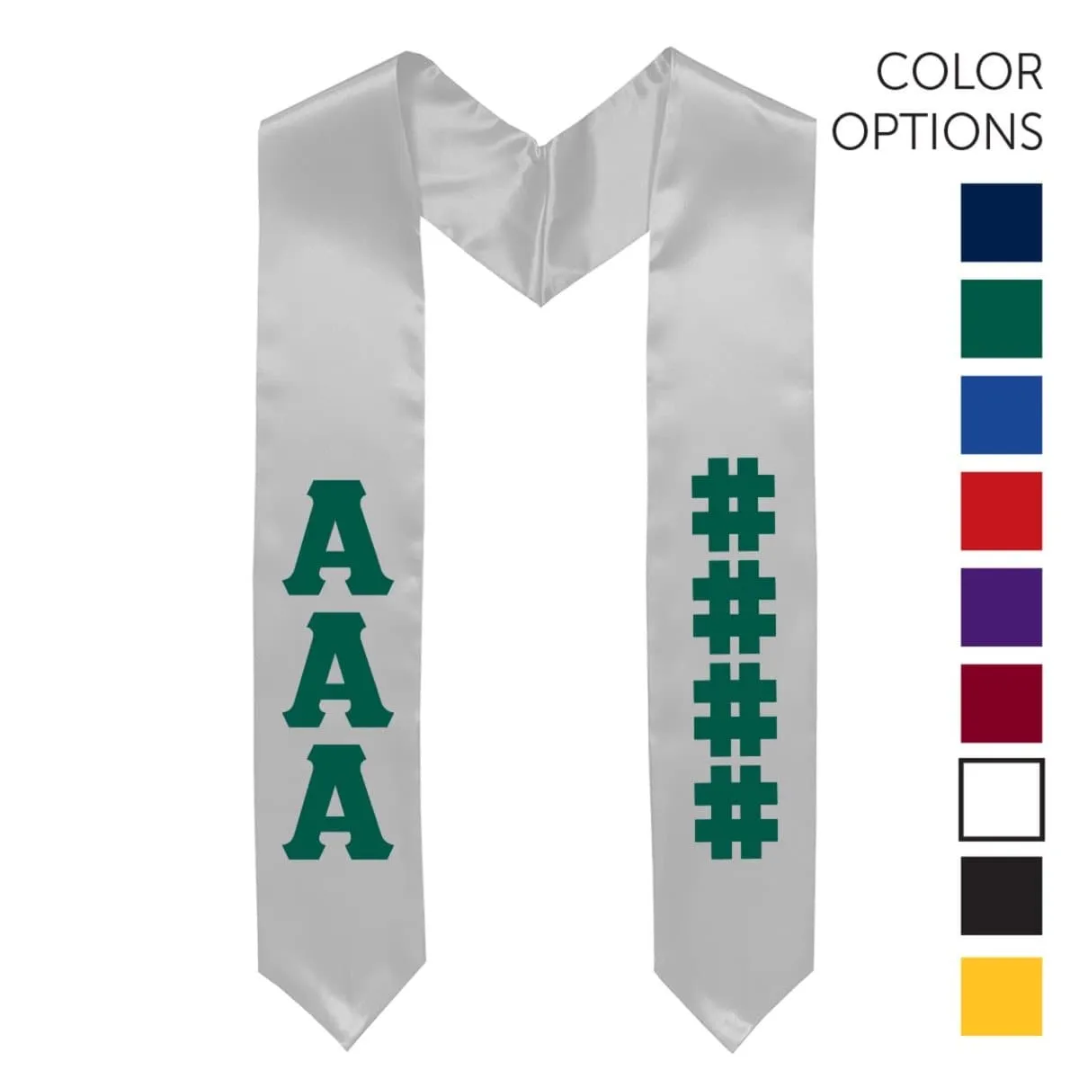 Chi Phi Pick Your Own Colors Graduation Stole