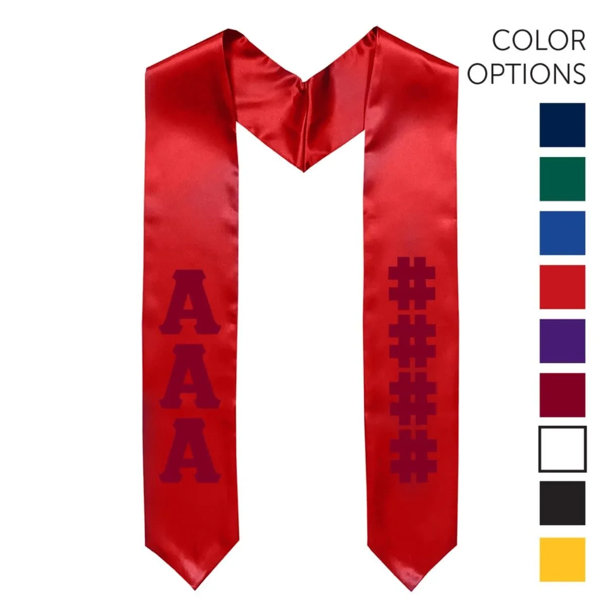Chi Phi Pick Your Own Colors Graduation Stole