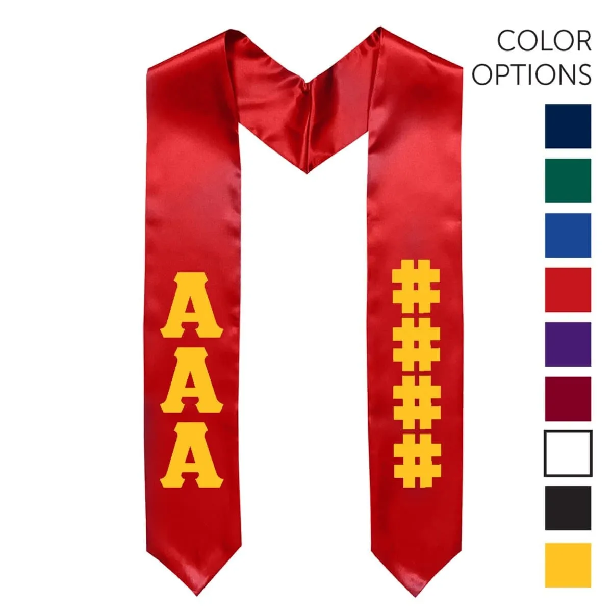 Chi Phi Pick Your Own Colors Graduation Stole