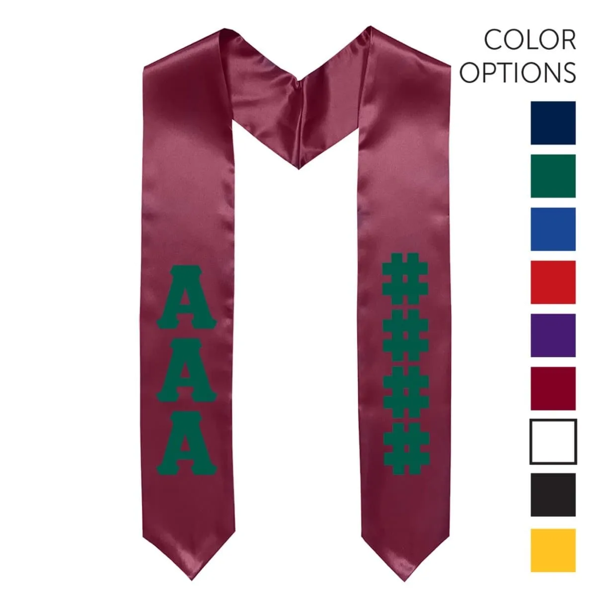 Chi Phi Pick Your Own Colors Graduation Stole