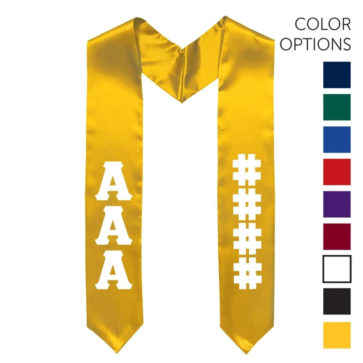 Chi Phi Pick Your Own Colors Graduation Stole
