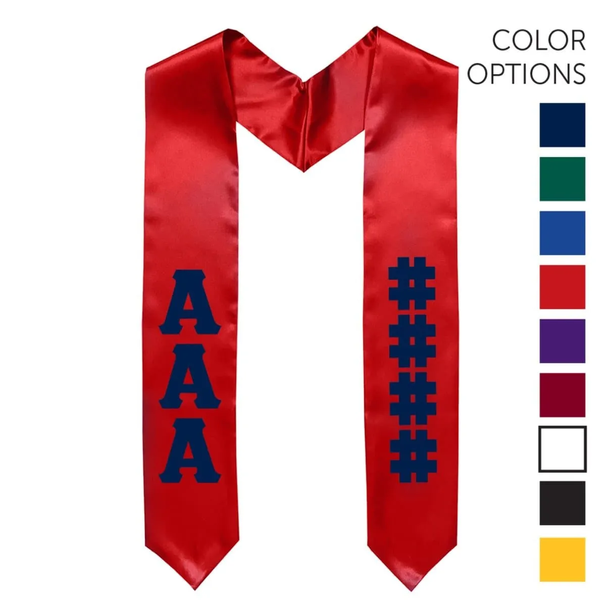 Chi Phi Pick Your Own Colors Graduation Stole