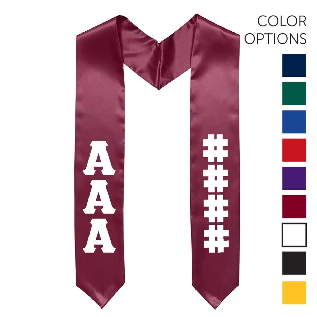 Chi Phi Pick Your Own Colors Graduation Stole