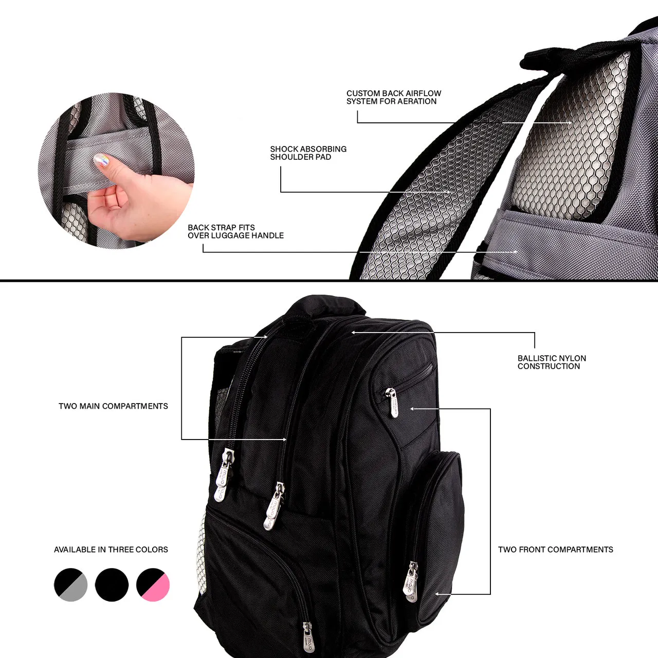 Detroit Tigers Laptop Backpack Pink