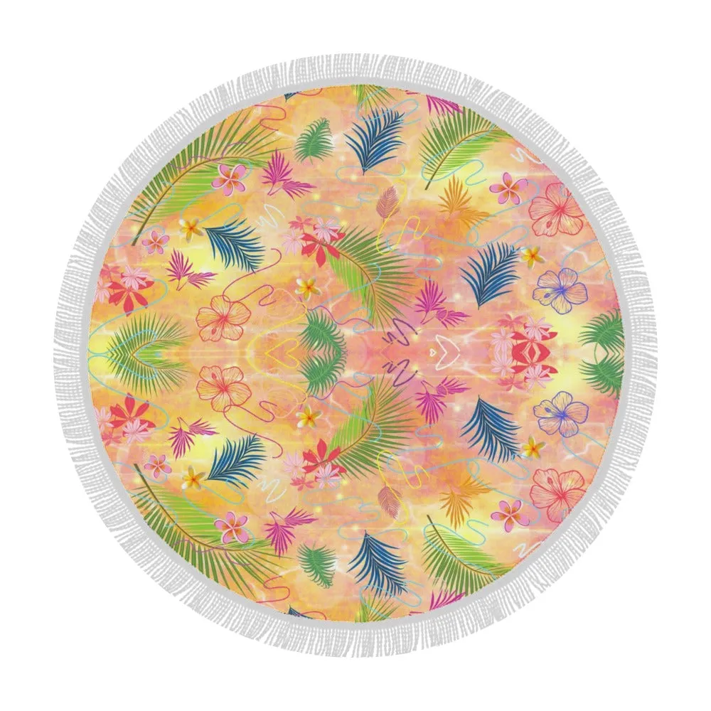 Hawaiian Gold Circular Beach Shawl / Blanket (FWS)
