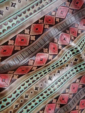 Navajo Hand Painted Leather