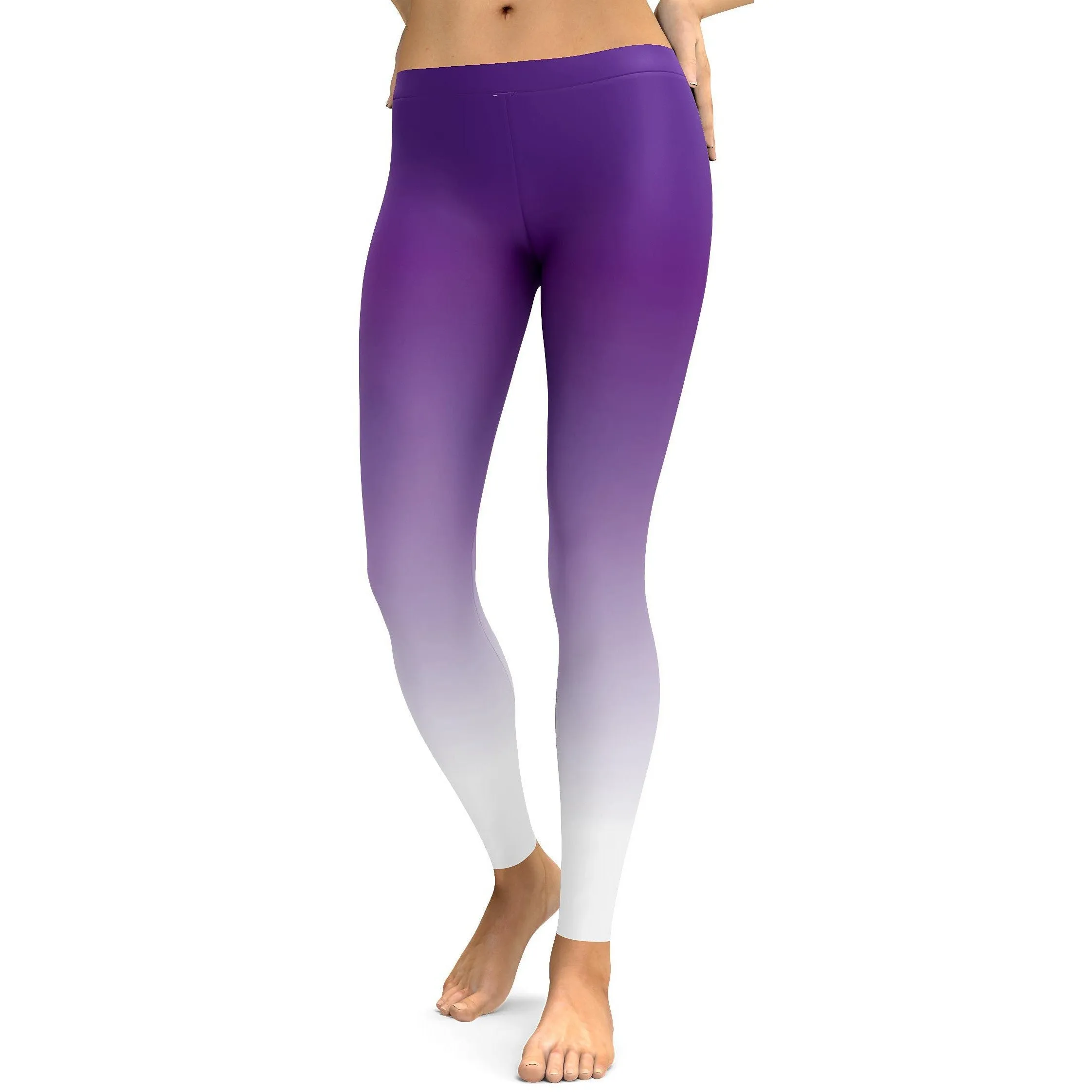 Ombre Purple to White Leggings