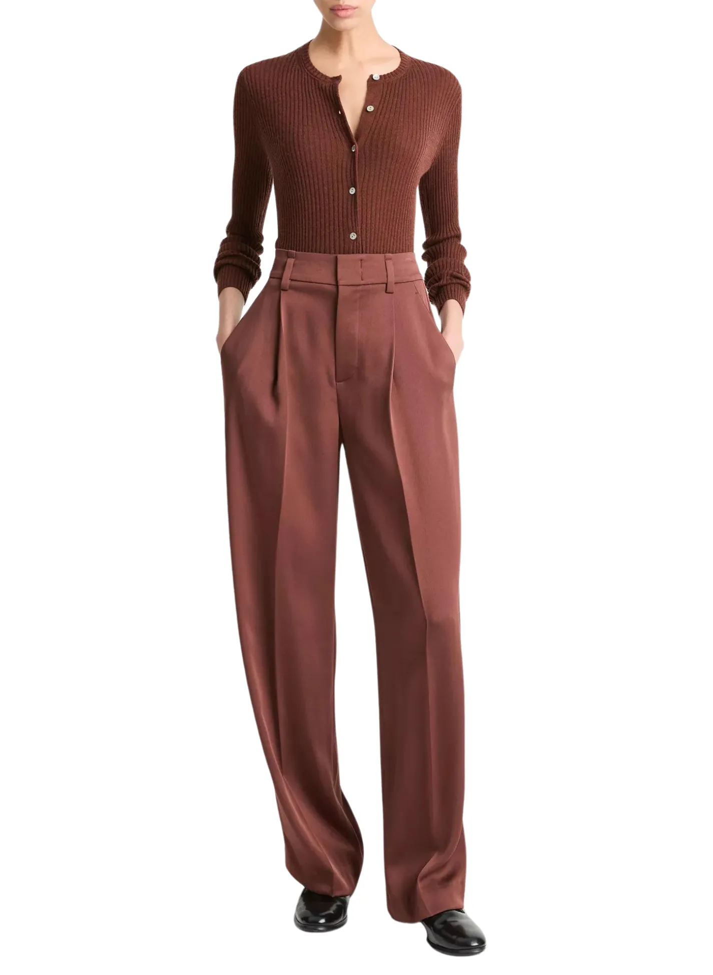 Vince Satin Wide Leg Trouser