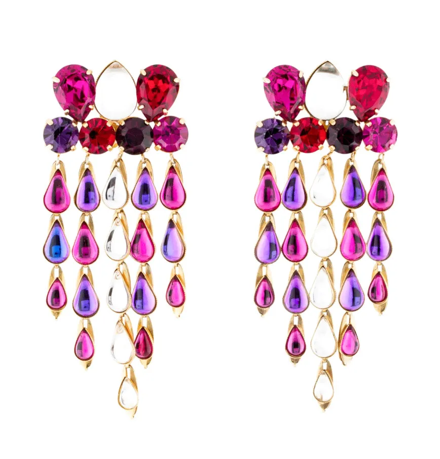 YVES SAINT LAURENT Rive Gauche Crystal Earrings